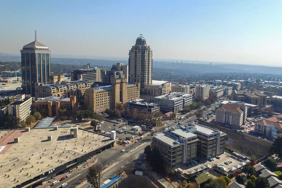 Sandton Central skyline, financial district